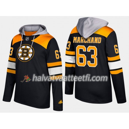 Miesten NHL Boston Bruins Brad Marchand 63 N001 Pullover Hooded Sweatshirt